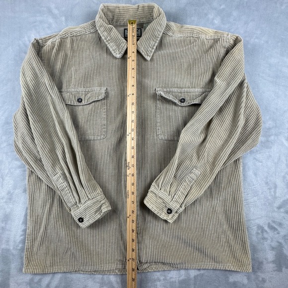 VINTAGE Y2K ZERO TOLERANCE Men's Corduroy Long Sleeve‎ Full Zip Shacket Size XL - Picture 8 of 8